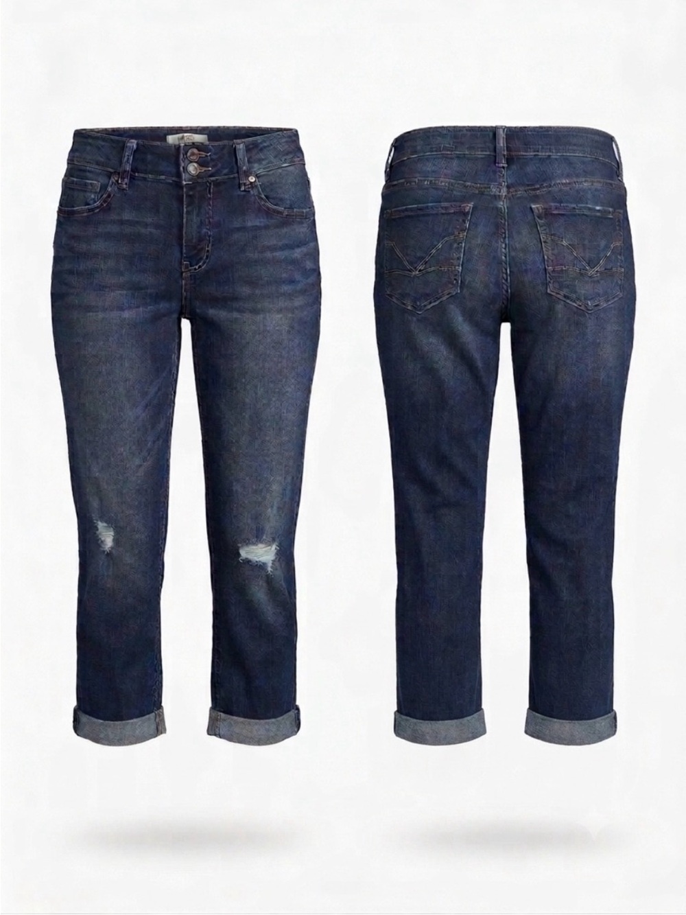 Vintage America Blues Boho Crop Jeans Dark Wash NWT Size 10/30 Quiet Luxury